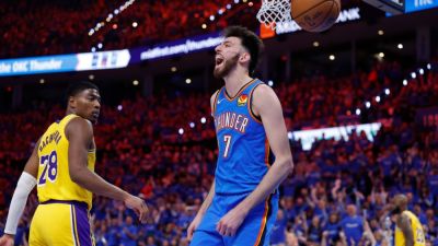 Austin Reaves - Luka Doncic - Chet Holmgren - Rui Hachimura - Thunder roll past Lakers in Game 1 of West semifinals - ESPN - espn.com - Los Angeles - county Williams