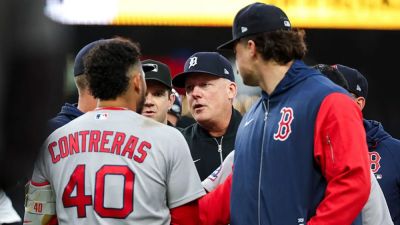 Red Sox broadcast fumes at Framber Valdez for acting like a child in bench-clearing move: 'What a joke'