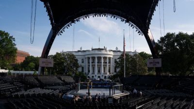 The full UFC Freedom 250 White House build-out in photos - ESPN