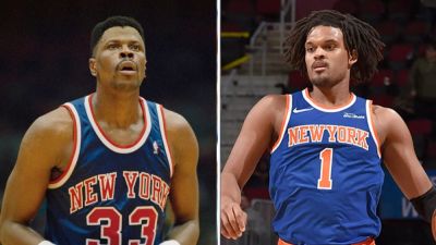 Mayor's office hangs Ewing's retired number for Knicks player who barely saw court at NBA Finals parade