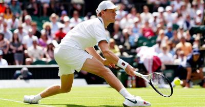 Jannik Sinner bloodied as he survives scare in fierce five-set Wimbledon opener