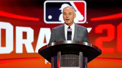 John Smith - Rob Manfred - Philadelphia Phillies - Daniel Shirey - MLB commissioner Rob Manfred goofs up first overall draft pick's name - foxnews.com - county White - county Smith - county Johnson