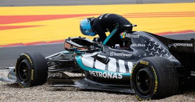 George Russell turns radio waves blue with rant after retirement from Belgian GP