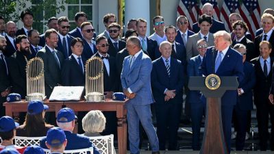 Donald Trump - Trump hails Dodgers at second White House visit: 'One of the great brands' - ESPN - espn.com - Washington - New York - Los Angeles