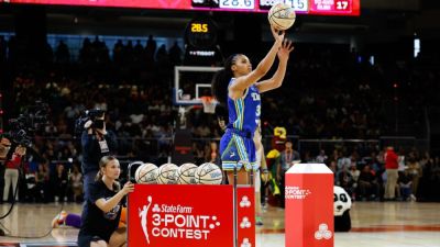 Russell Westbrook - Sabrina Ionescu - Jayson Tatum - Adam Silver - Bridget Carleton - Marina Mabrey - Wings' Fudd tops Fire's Carleton to win WNBA 3-point shootout - ESPN - espn.com - Washington