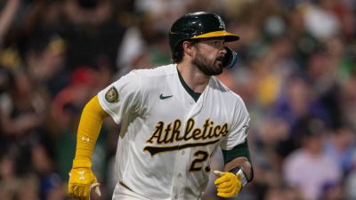 Sources: Athletics' Shea Langeliers has torn meniscus - ESPN