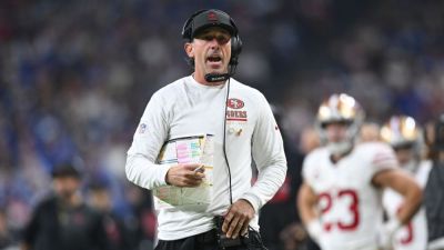 Kyle Shanahan - Kyle Shanahan nearly lost eye in car crash, says friend Chris Simms - ESPN - espn.com - San Francisco - state Texas - state California