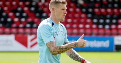 James McClean takes part in Derry City open training session as future at club remains uncertain