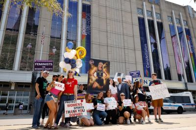 Sophie Cunningham supporters rally in Indiana while displaying what makes America great