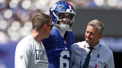 Frank Franklin II (Ii) - Donald Trump - Giants' Jaxson Dart left 'puzzled' after getting taken to blue tent for medical check following crushing hit - foxnews.com - New York - state Minnesota - state New Jersey - county Rutherford
