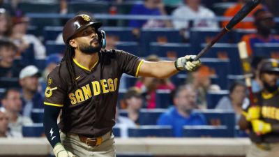 Padres' Tatis homers twice, robs Lindor of grand slam in win - ESPN