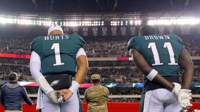 Howie Roseman - A.J.Brown - A.J. Brown, Jalen Hurts reunite briefly amid post-trade rift - ESPN - espn.com - county Eagle - state Alabama