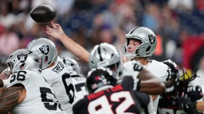 Fernando Mendoza throws pick-six in second NFL game as Raiders rookie faces growing pains