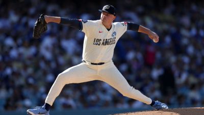 Skubal overcomes rough 1st, fans 11 in first win as Dodger - ESPN