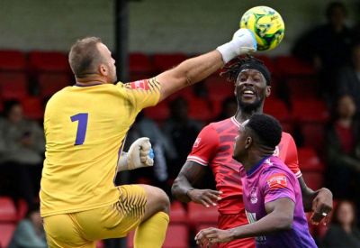 Ramsgate manager Ady Pennock reacts to 1-0 defeat at Welling United in Isthmian Premier
