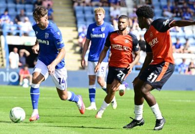 Gillingham manager Gareth Ainsworth reacts to their 3-0 defeat to Luton Town in the Carabao Cup first round