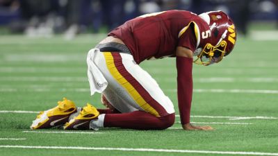 Chris Paul - Dan Quinn - Jayden Daniels - Commanders QB Jayden Daniels suffers elbow injury against Cowboys - ESPN - espn.com - Washington - state Minnesota - state Texas - county Arlington