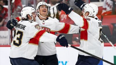 Panthers win in overtime, spoil Hurricanes' banner night - ESPN