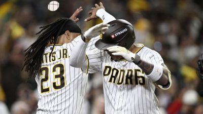 Tommy John - Xander Bogaerts - Fernando Tatis-Junior - Manny Machado - Joe Musgrove - Padres pummel Cubs behind Tatis' leadoff blast, King's gem in Game 1 - ESPN - espn.com - county San Diego