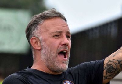 Folkestone Invicta boss Jay Saunders reacts to 1-1 National League South draw against Horsham in midweek